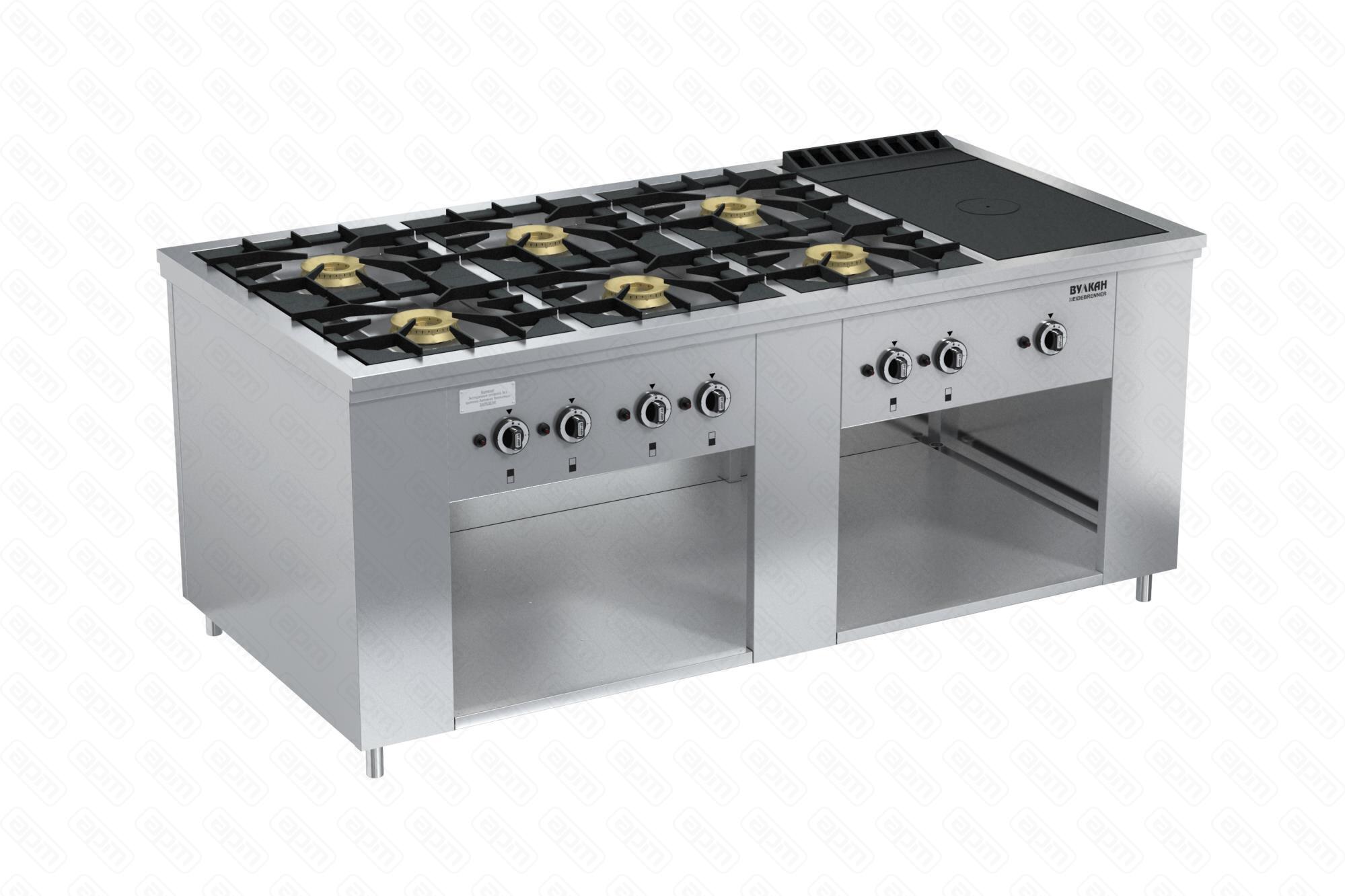 ПЛИТА ГАЗОВАЯ ВУЛКАН-HEIDEBRENNER ПРГ-IIA-8-1 MAXI 8244