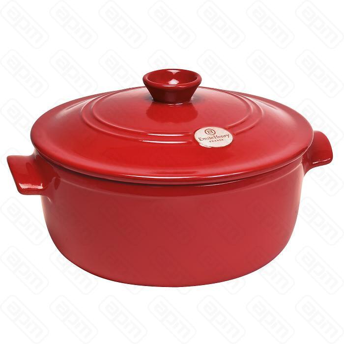 Кастрюля керамическая 40л d26см серия Flame цвет гранат 454034