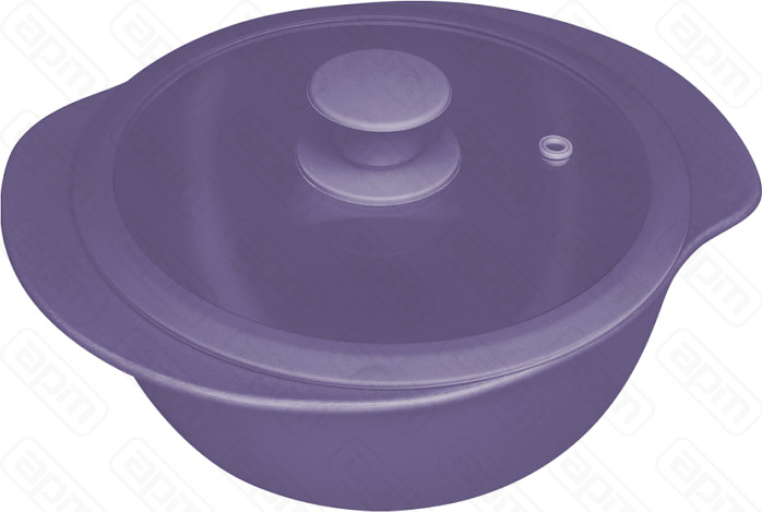 Кастрюля керамическая с крышкой D25см23л  MALVA 129206 BM02-4509