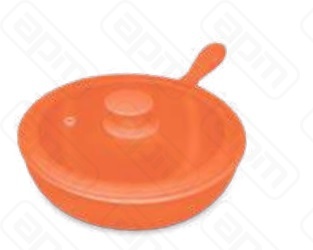 Сковорода керамическая с крышкой D235см15л CAJU 129174  BM23-4508