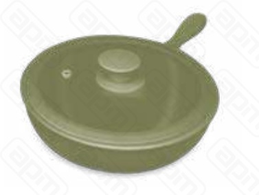 Сковорода керамическая с крышкой D235см15л EUCALIPTO 129234  BM23-4510