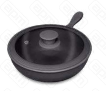 Сковорода керамическая с крышкой D235см15л NANQUIM 130314  BM23-4503