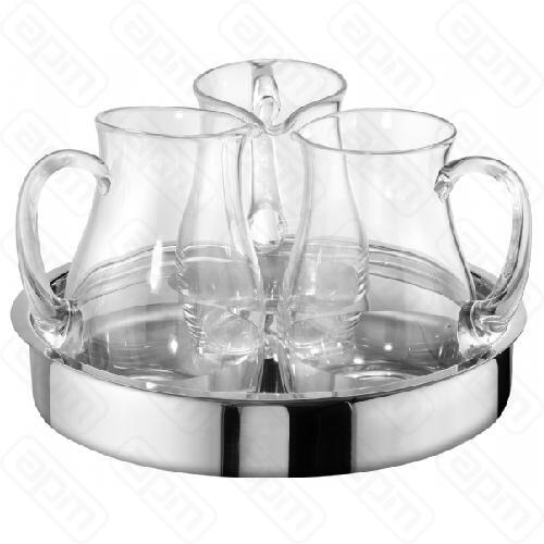 Поднос круглый d37см h72см нержсталь с 3-мя кувшинами 50951A00