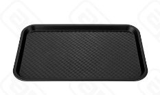 Поднос пласт 325х525см черный полипропилен 422107813