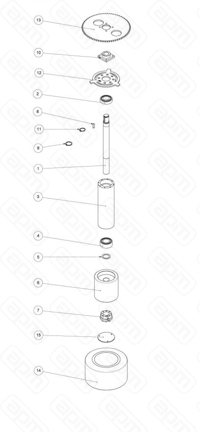 КОЛЕСО ФРИКЦИОННОЕ В СБОРЕ ДЛЯ ТЕСТОМЕСА APACH BAKERY LINE 529001