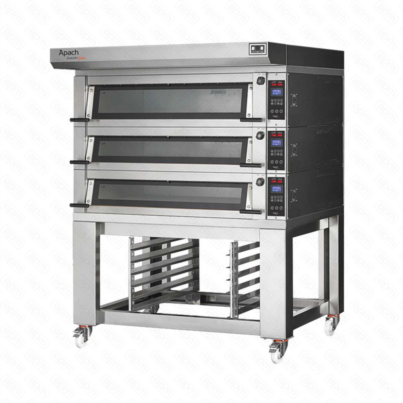 ПЕЧЬ ПОДОВАЯ С ПОДСТАВКОЙ С НАПРАВЛЯЮЩИМИ APACH BAKERY LINE E4L118PA  E4L218PS DPBI-T