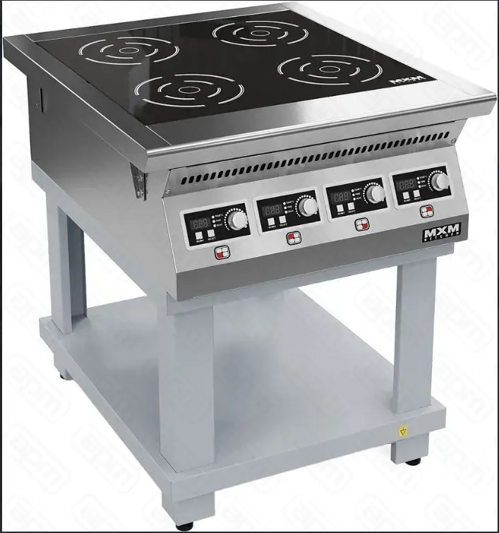 Плита индукционная тип ПИ модель ПИ49ПС50-02 на подставке с воздуховодом полн из нерж стали