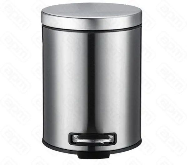 Контейнер для мусора Катунь КТ-88-8С-СД круглый 8 л хром