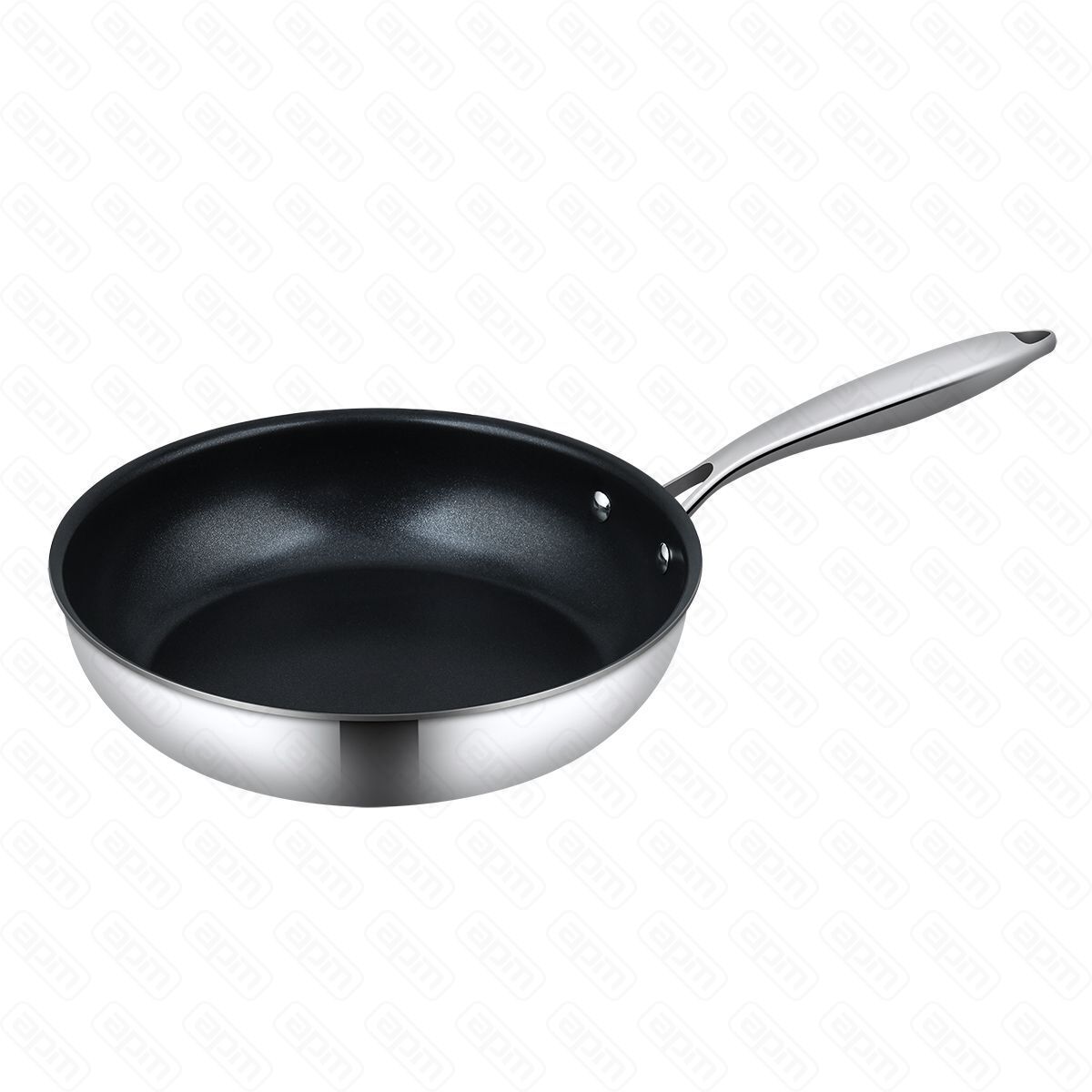 Сковорода 24 см h 45 см New Kitchen нерж с антиприг покр3-х слойная ИНДУКЦИЯ PL Proff Cuisine