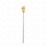Шпажка барная нержавеющая сталь Ананас золотой цветцена за 1 уп -10 шт PL- Barbossa