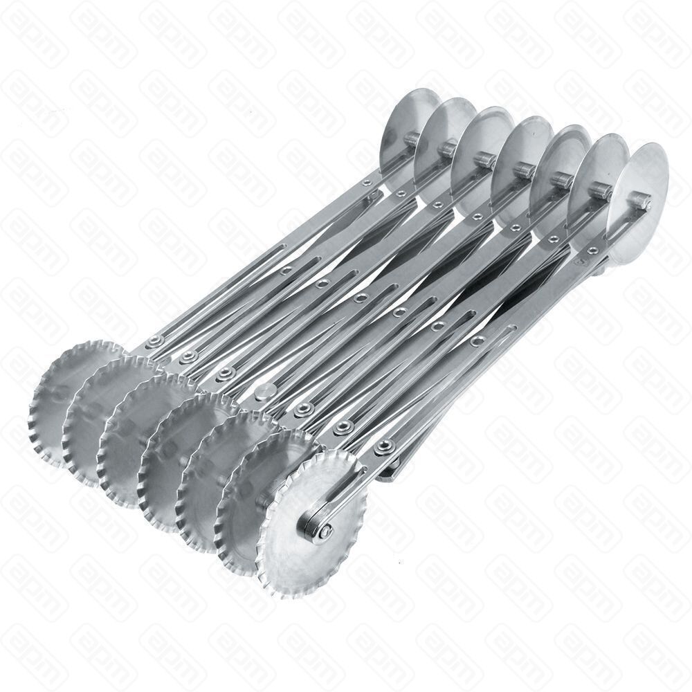 Нож роликовый двухсторонний для теста раздвижной 14 лезвий 70 см нержавейка PL Proff Cuisine