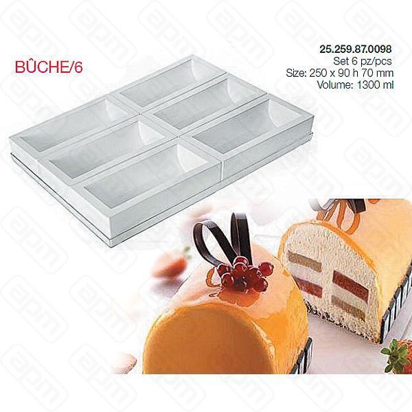 Форма кондитерская Silikomart BUCHE6 259 см h 7 см силикон Италия