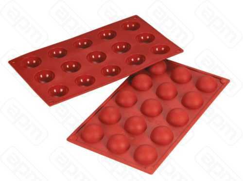 Форма силиконовая PL Proff Cuisine Полусфера 15 ячеек d 40 мм h 20 мм 30175 см