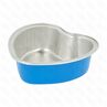 Форма алюминиевая для выпекания Сердце синяя 100 мл 100 шт