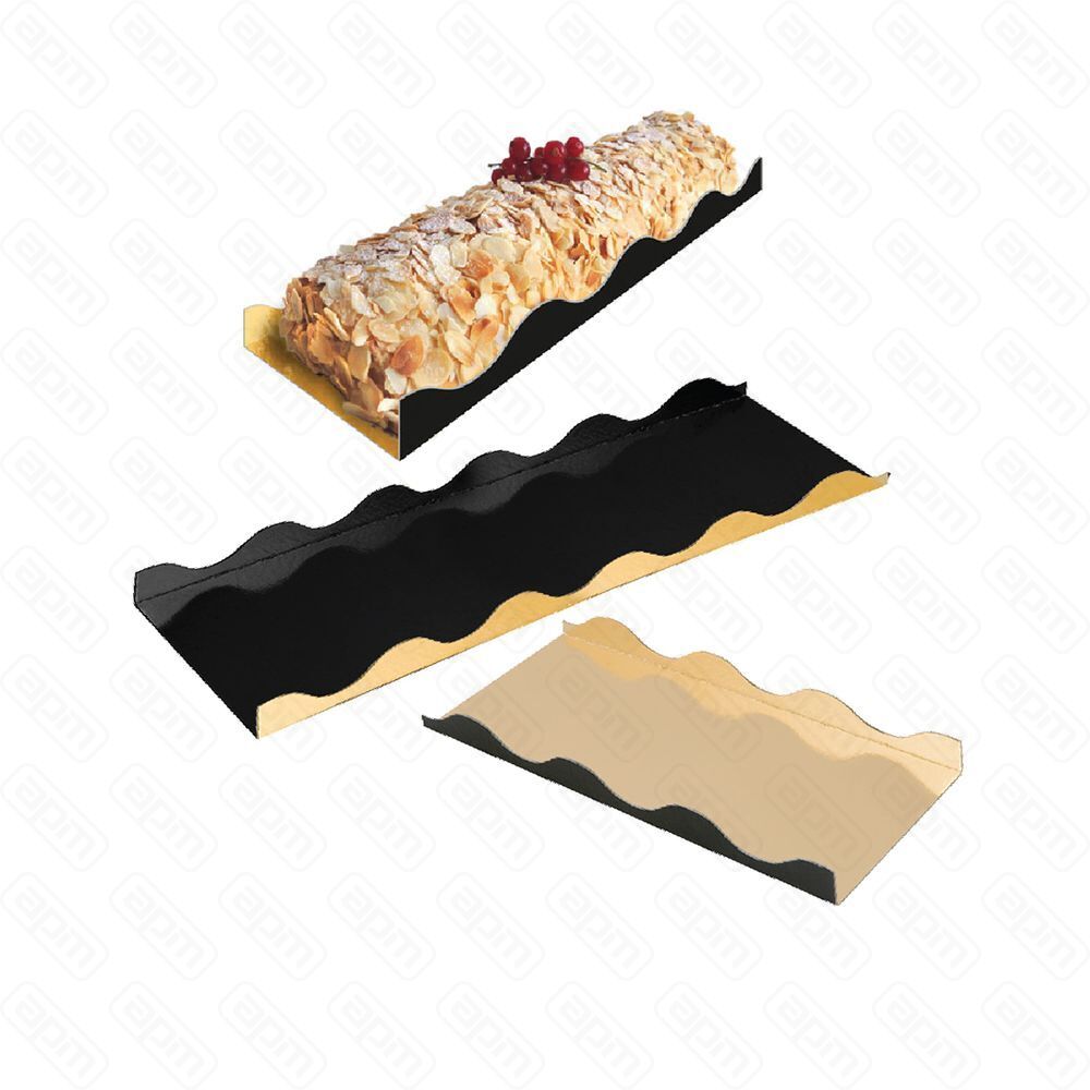 Подложка кондитерская двусторонняя 20102 см золотаячерная картон 50 шт