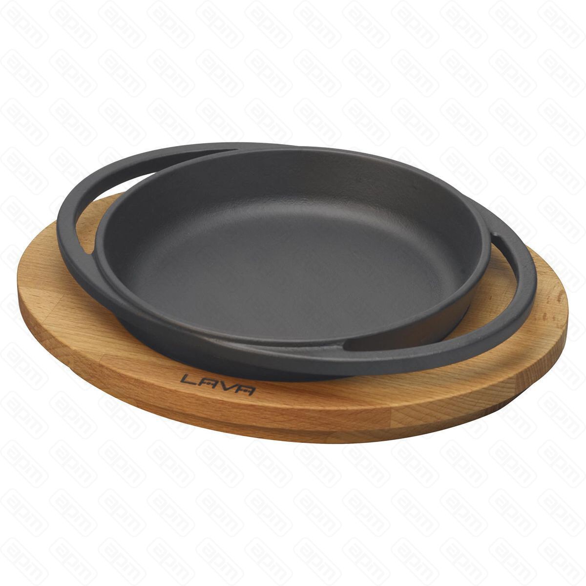 Сковорода чугун с ручками d16см на дподставке LAVA