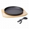 Сковорода чугуннаяпорционная 22 см на деревянной подставке PL Proff Cuisine