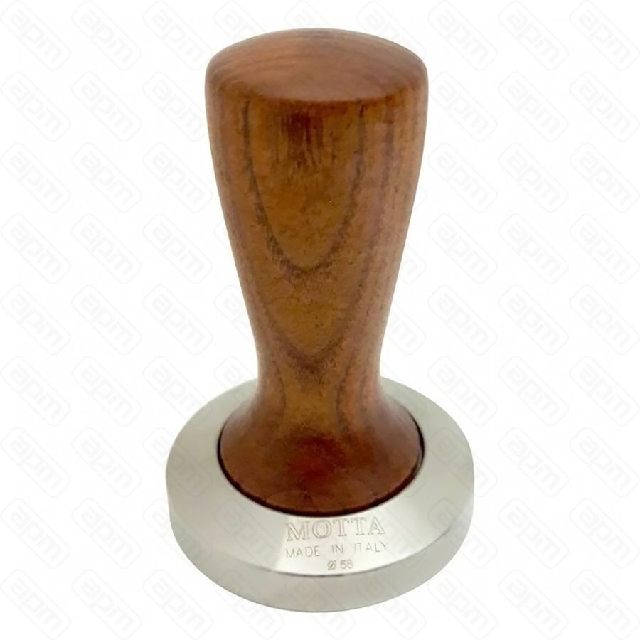 Темпер тонкий плоский с коричневой ручкой d58мм Motta