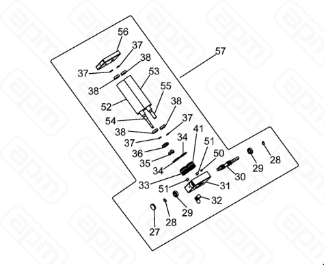 Верхний валик для тестораскат машины FI42N арт SA1290