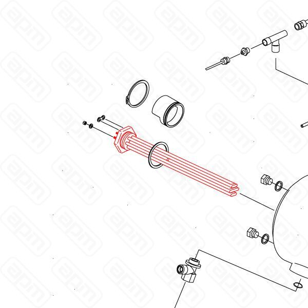 Нагревательный элемент 1950Вт 220В 1ГР  Sanremo арт 10455031А