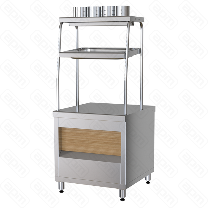 ППСХ6 Прилавок для столовых приборов с хлебницей