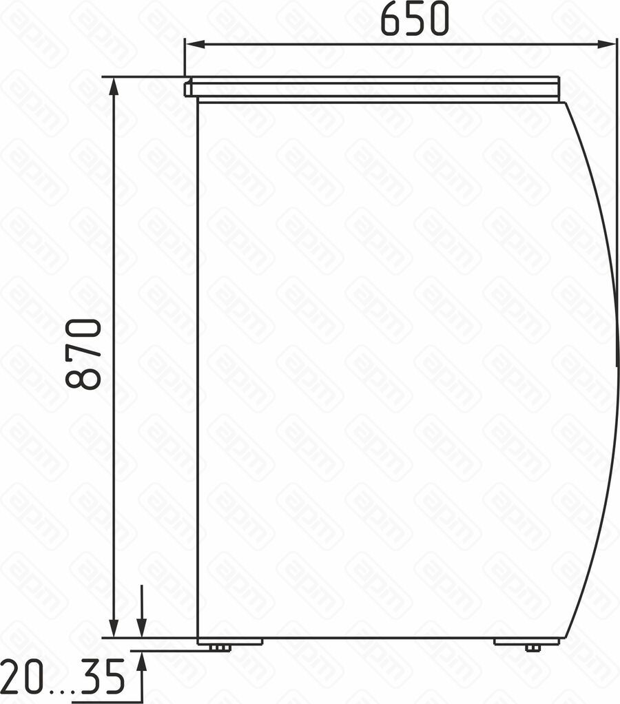 Прилавок K70 N 09-7 Паттерн 0110 Мариель