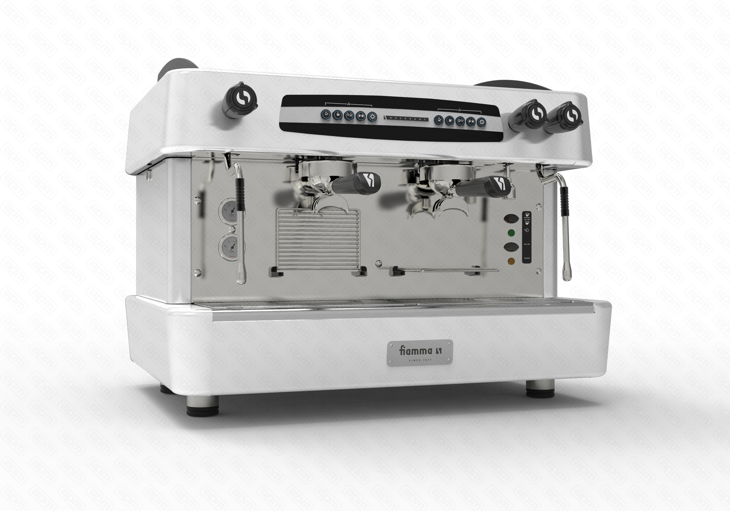 Кофемашина рожковая FIAMMA QUADRANT 2 CV TC WHITE автомат 2 группы COFFEE MACHINE QUADRANT 2 CV TC WHITE