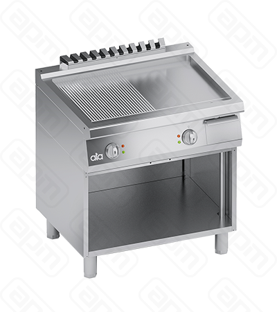 Поверхность жарочная комбинированная 800х700х850 LOW-BUILT ELECT GRIDDLE PLATE 12SMOOTH 12GROOVED  CABINET