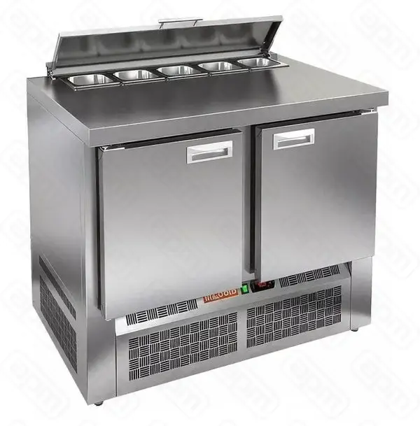 Стол охлаждаемый высокотемпературный тип HT модель SLE2-11GN 16 O для салатов с крышкой