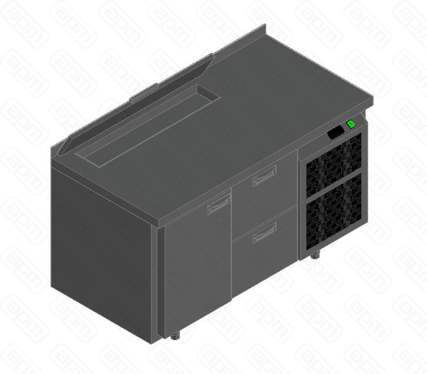 СТОЛ ДЛЯ САЛАТОВ HICOLD SL2-12GN 16 С КРЫШК