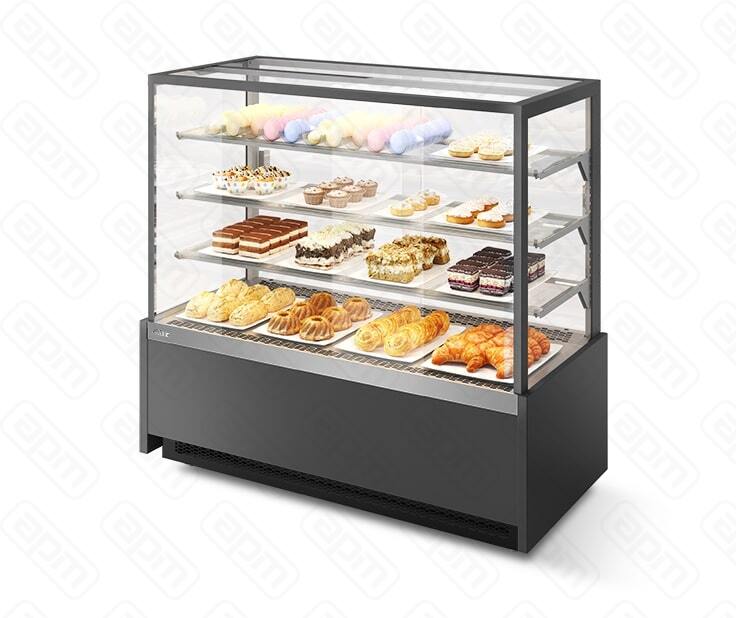 ВИТРИНА КОНДИТЕРСКАЯ VETE KUB 90 СЕРЫЙ МУАР RAL7016M МЕТАЛЛИК